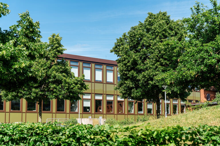 Gröna huset på området Park på Ystad Gymnasium
